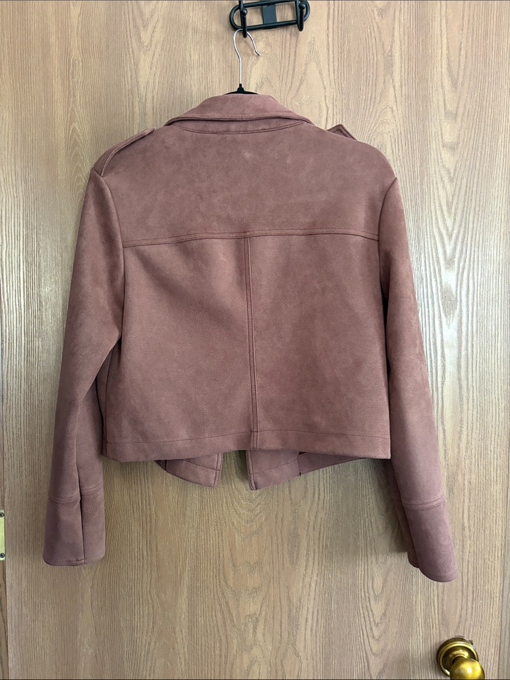 Philosophy Dusty Rose Suede Moto Jacket - Picture 3 of 5